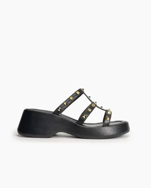 Studded Comfort Dressy Summer Platform Wedge Sandals