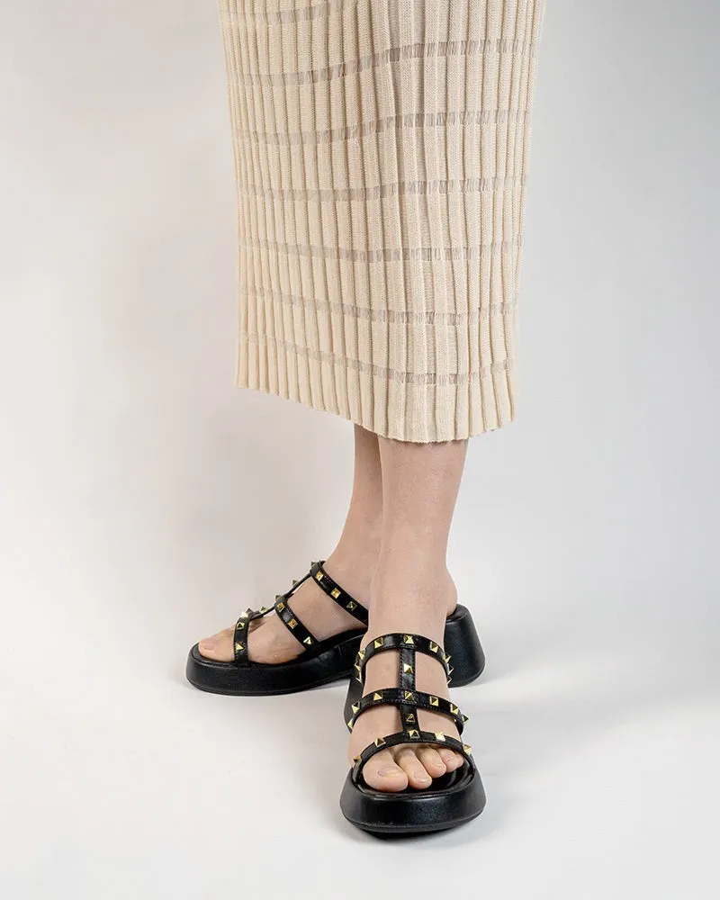 Studded Comfort Dressy Summer Platform Wedge Sandals