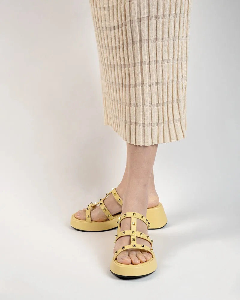Studded Comfort Dressy Summer Platform Wedge Sandals