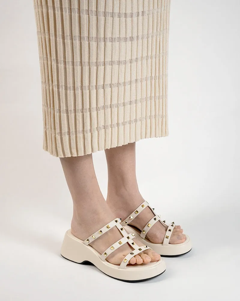 Studded Comfort Dressy Summer Platform Wedge Sandals