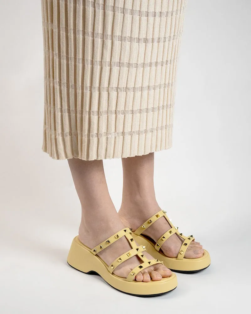Studded Comfort Dressy Summer Platform Wedge Sandals