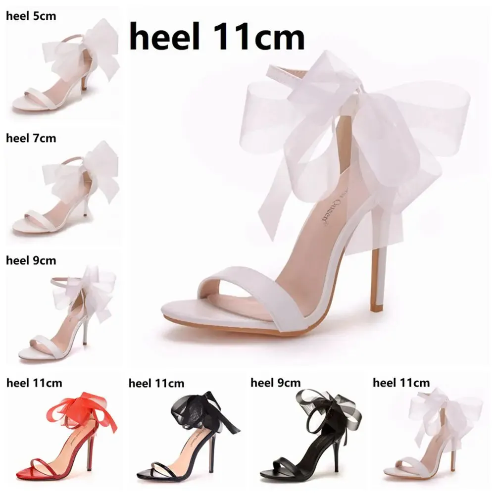 Sweet Bow Knot Ankle Strap Thin High Heels Sandals