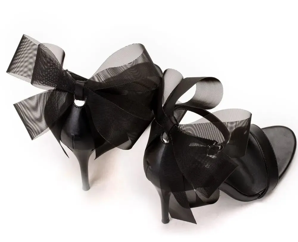 Sweet Bow Knot Ankle Strap Thin High Heels Sandals
