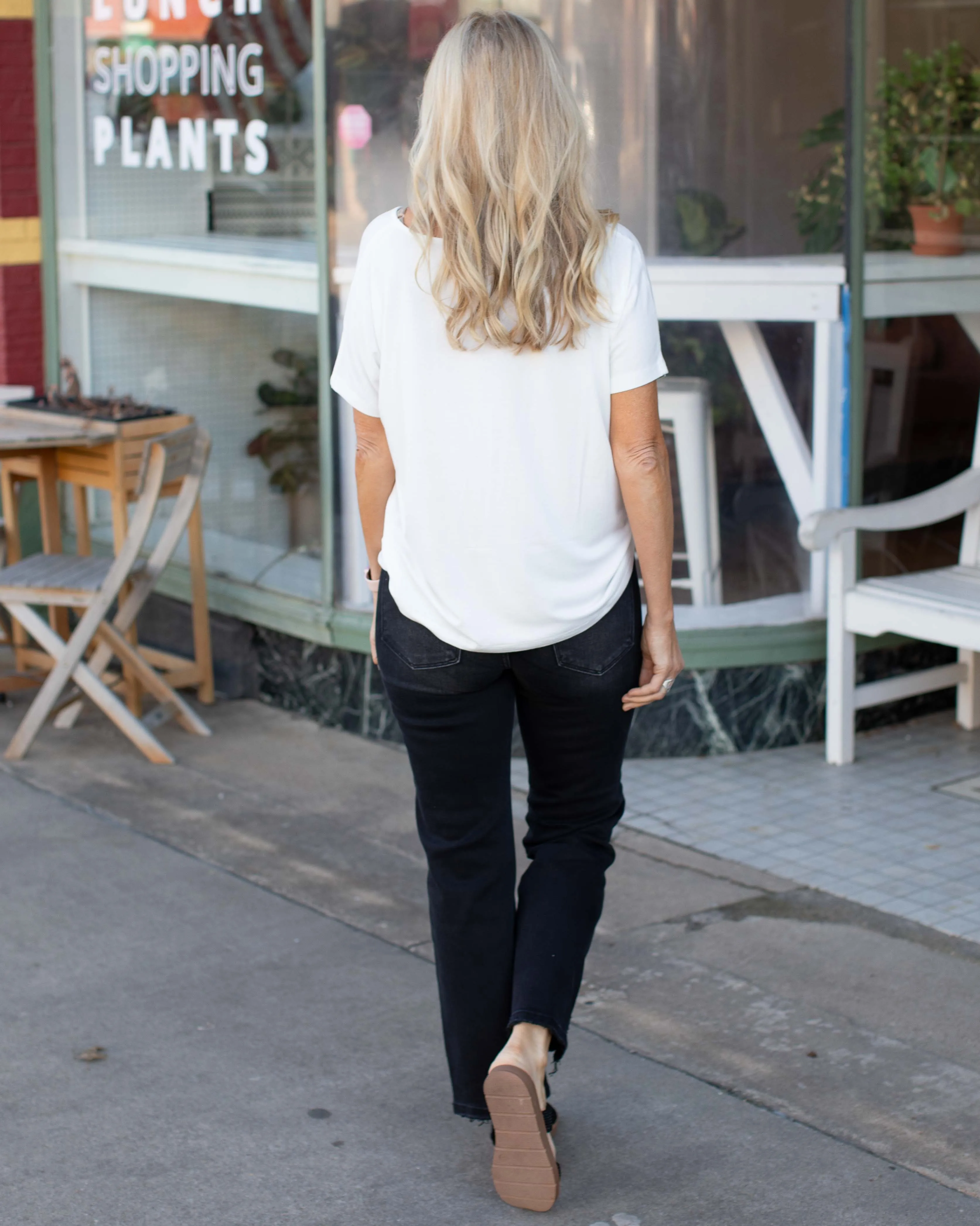 SWEET FEELS DOLMAN  SLEEVE TOP - OFF WHITE