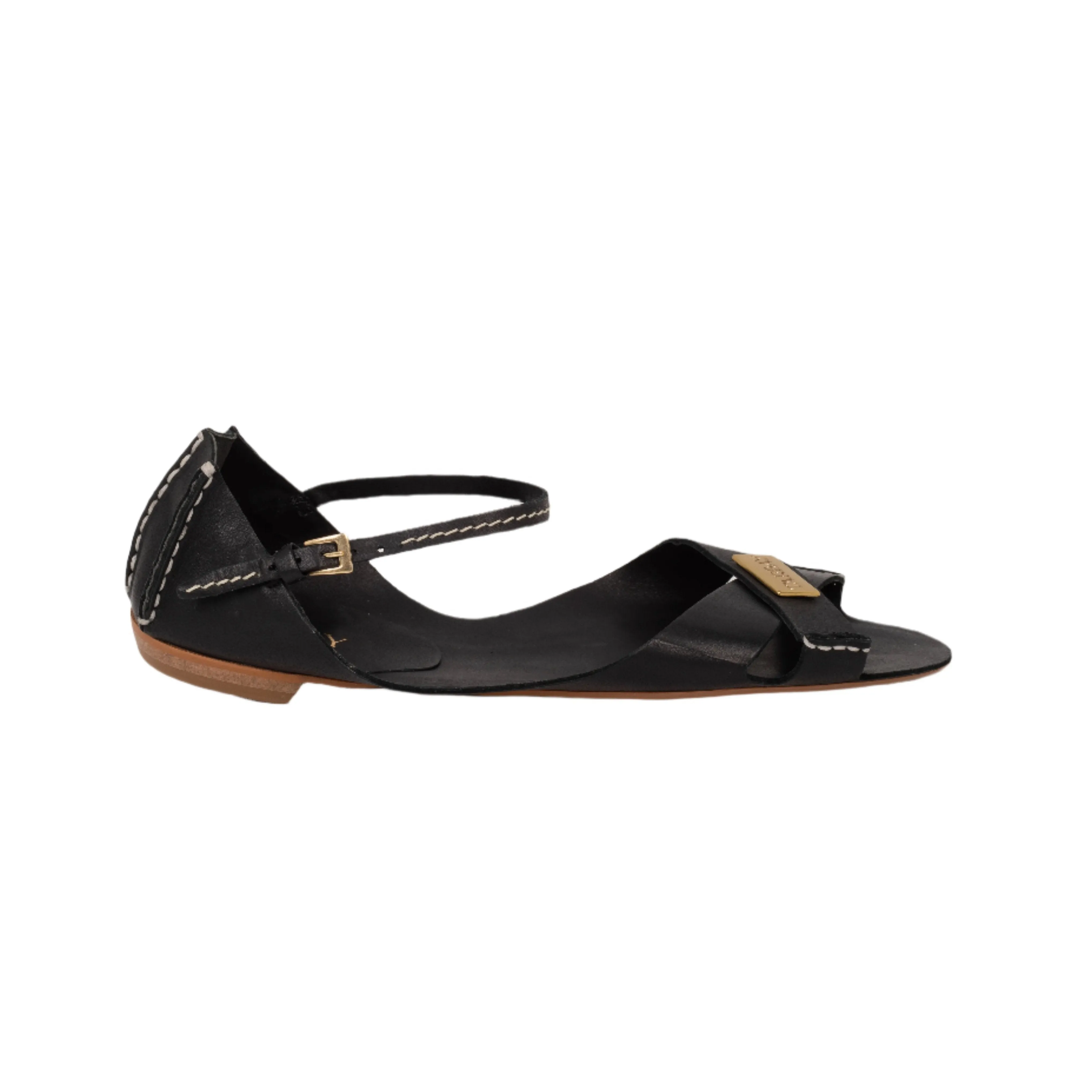 Tajali Leather Sandals - Black
