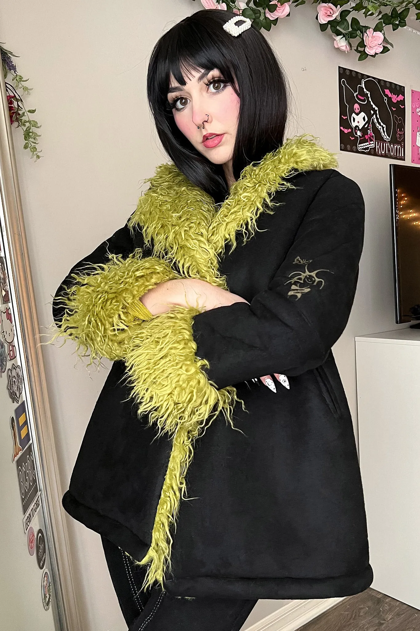Tan 2000's Faux Fur Jacket