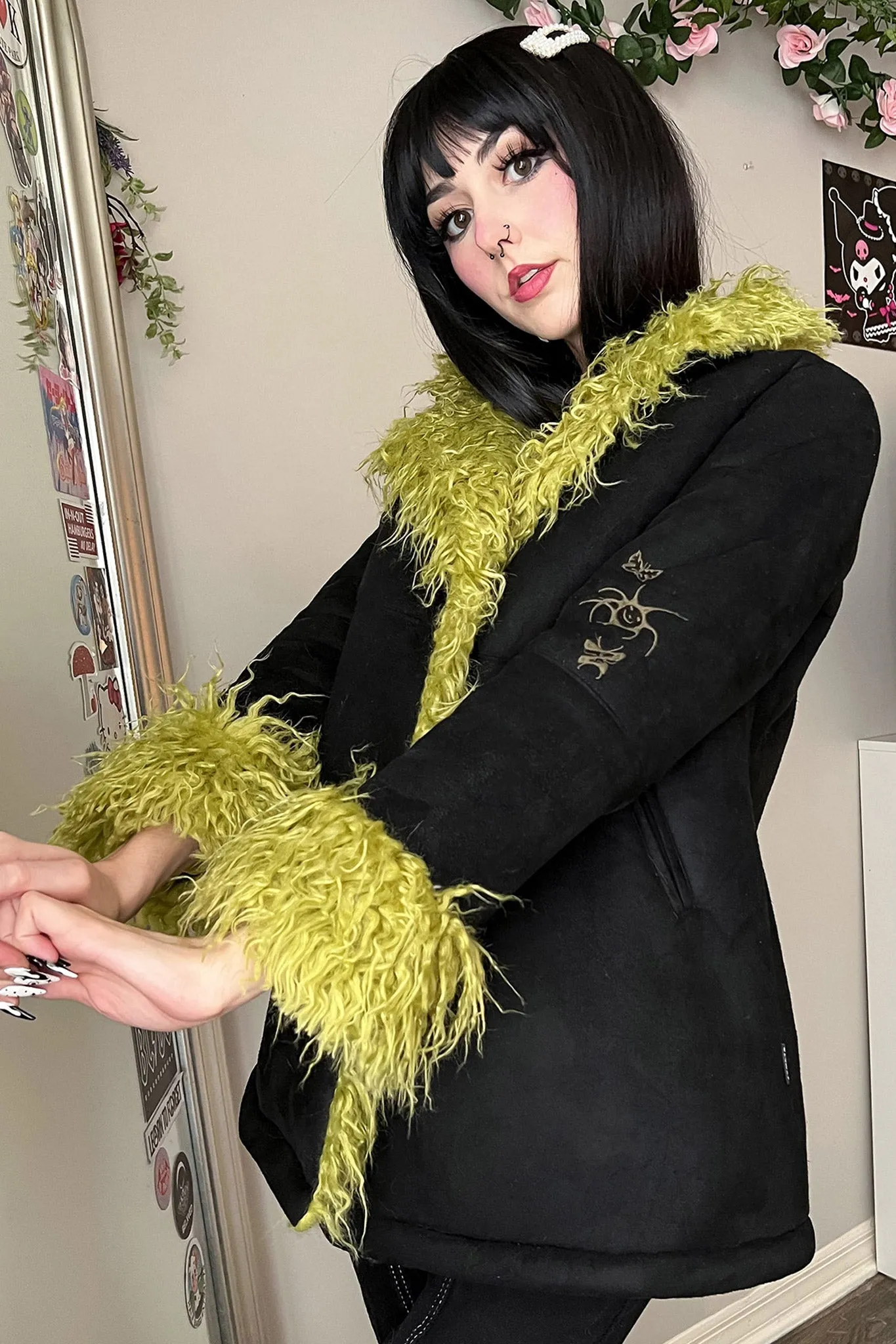 Tan 2000's Faux Fur Jacket