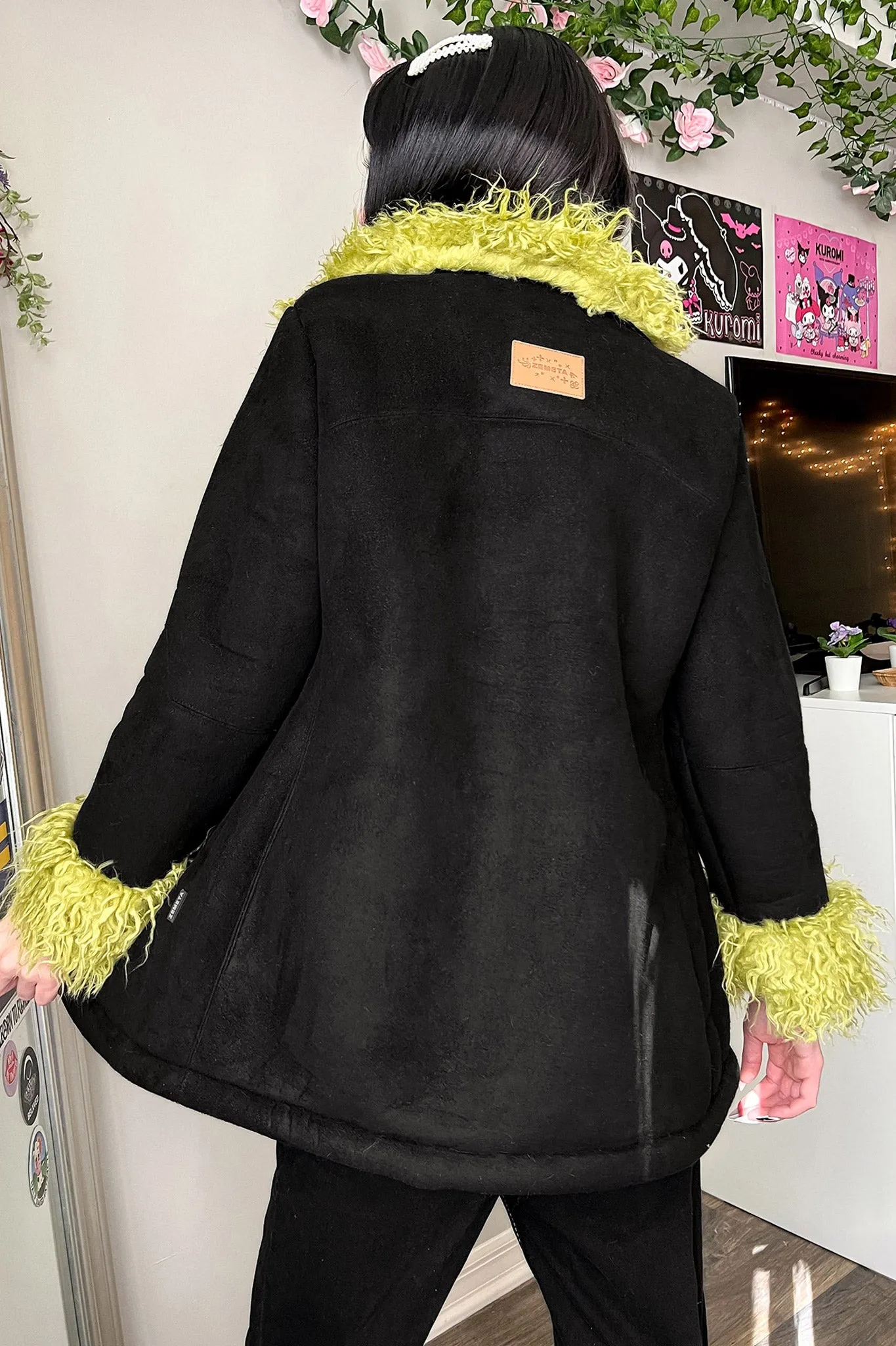 Tan 2000's Faux Fur Jacket