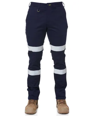 Taped Biomotion Stretch Cotton Drill Work Pants - Navy