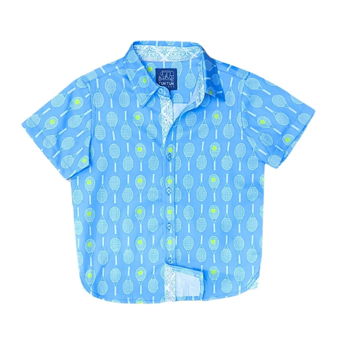 Tennis Print Short Sleeve Shirt