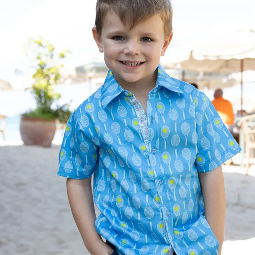 Tennis Print Short Sleeve Shirt
