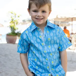Tennis Print Short Sleeve Shirt