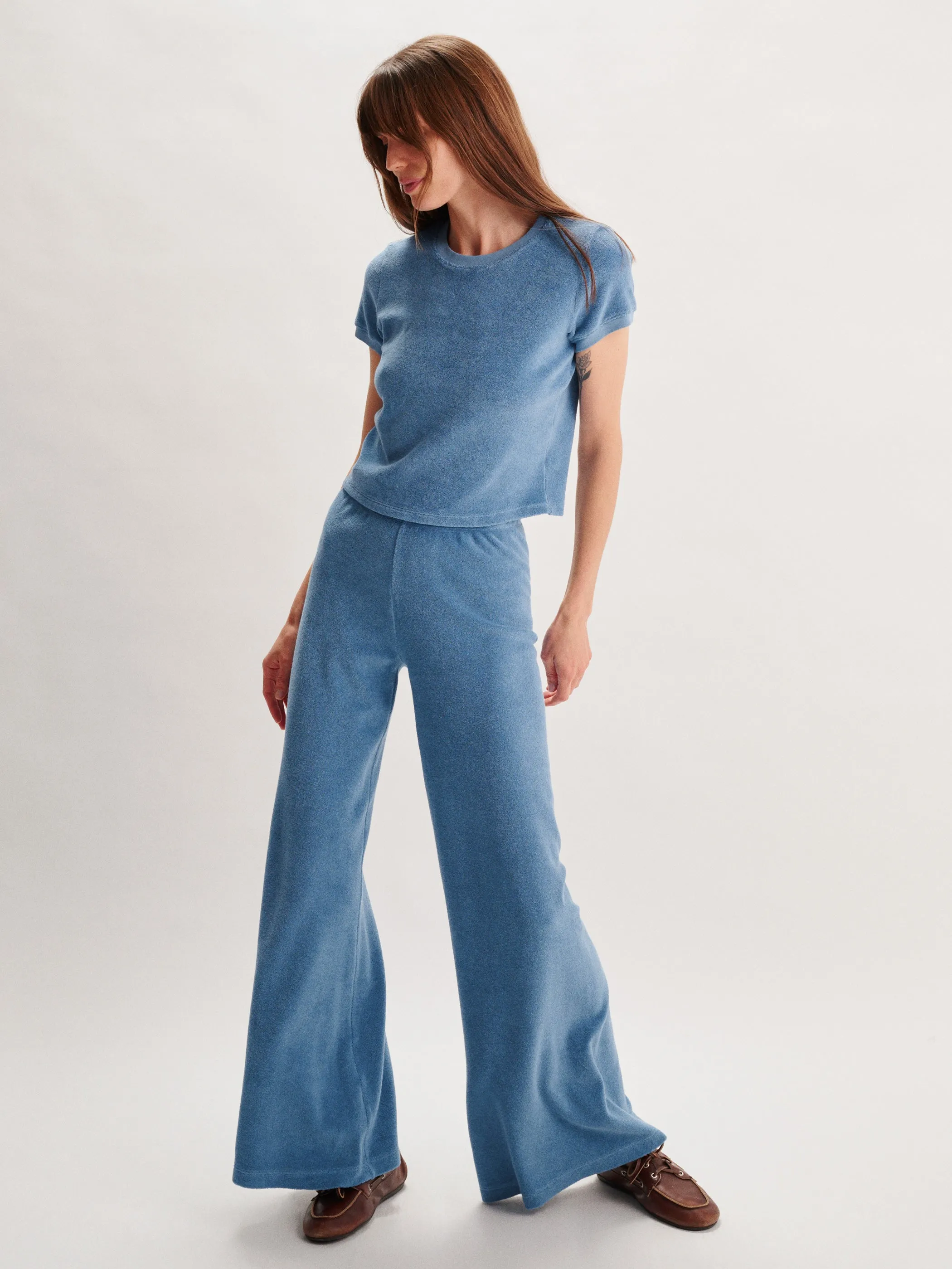 The Zephyra Flare Pants in Terry