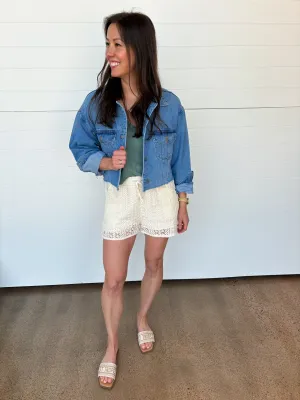 The Zoe Crochet Knit Shorts