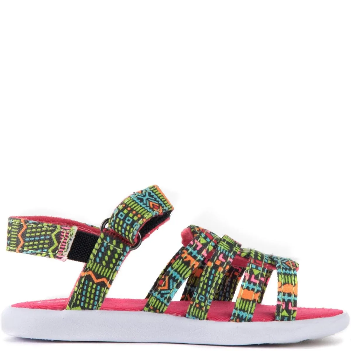 Tiny Toms: Huarache Black Textile Tribal Geo Sandals