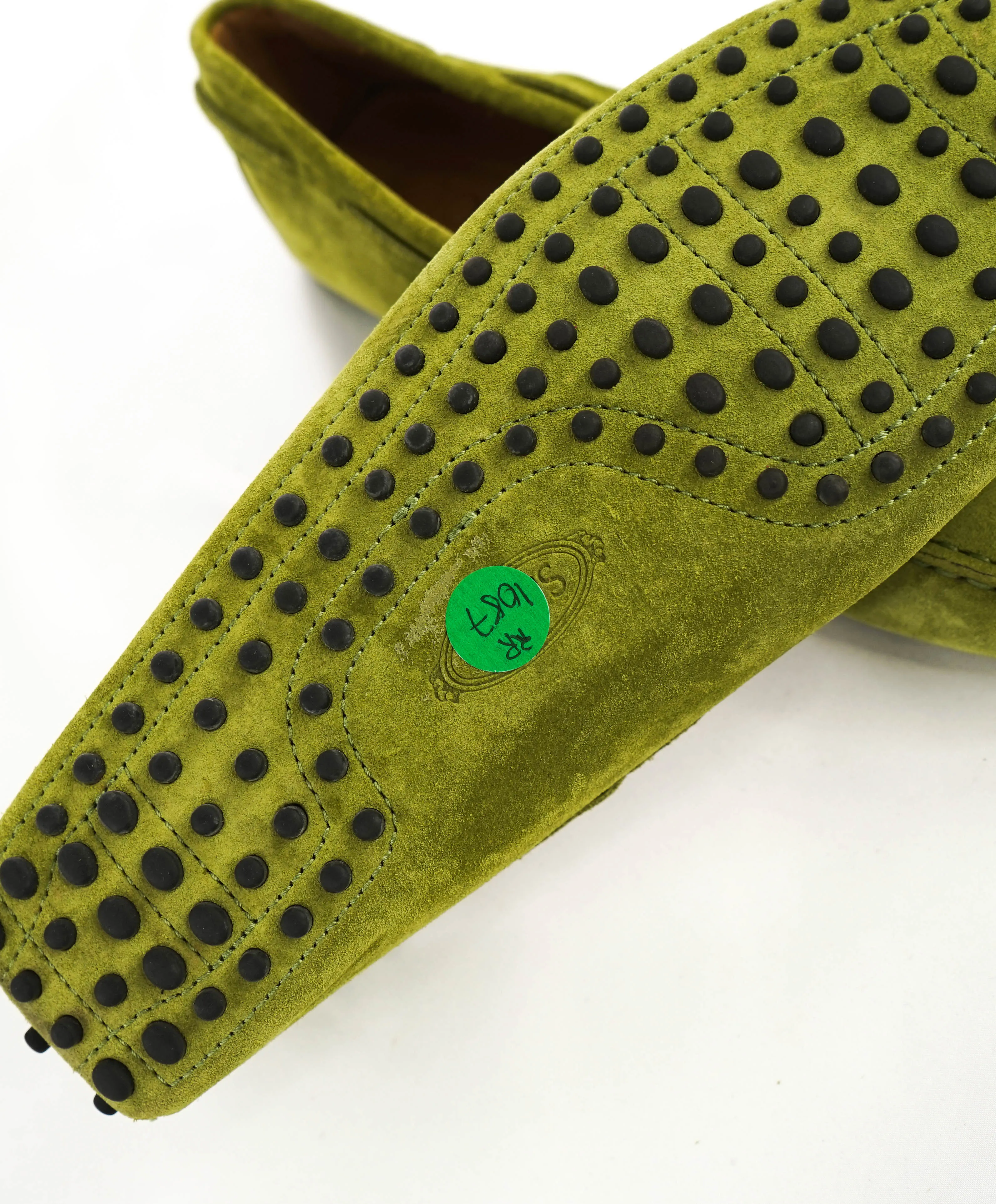 TOD’S - Green Suede Knot Front “Mocassino Gommini” Loafers - 9.5 (8.5)