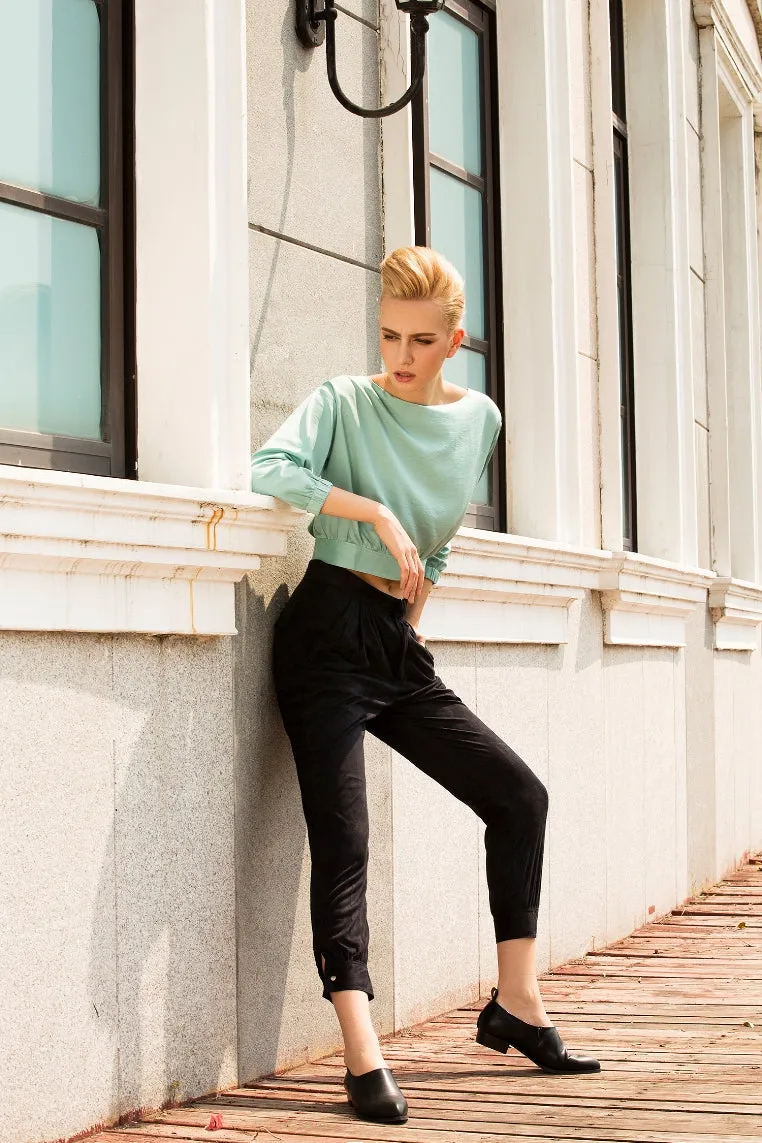 Too cool for work mid-rise Faux suede pants