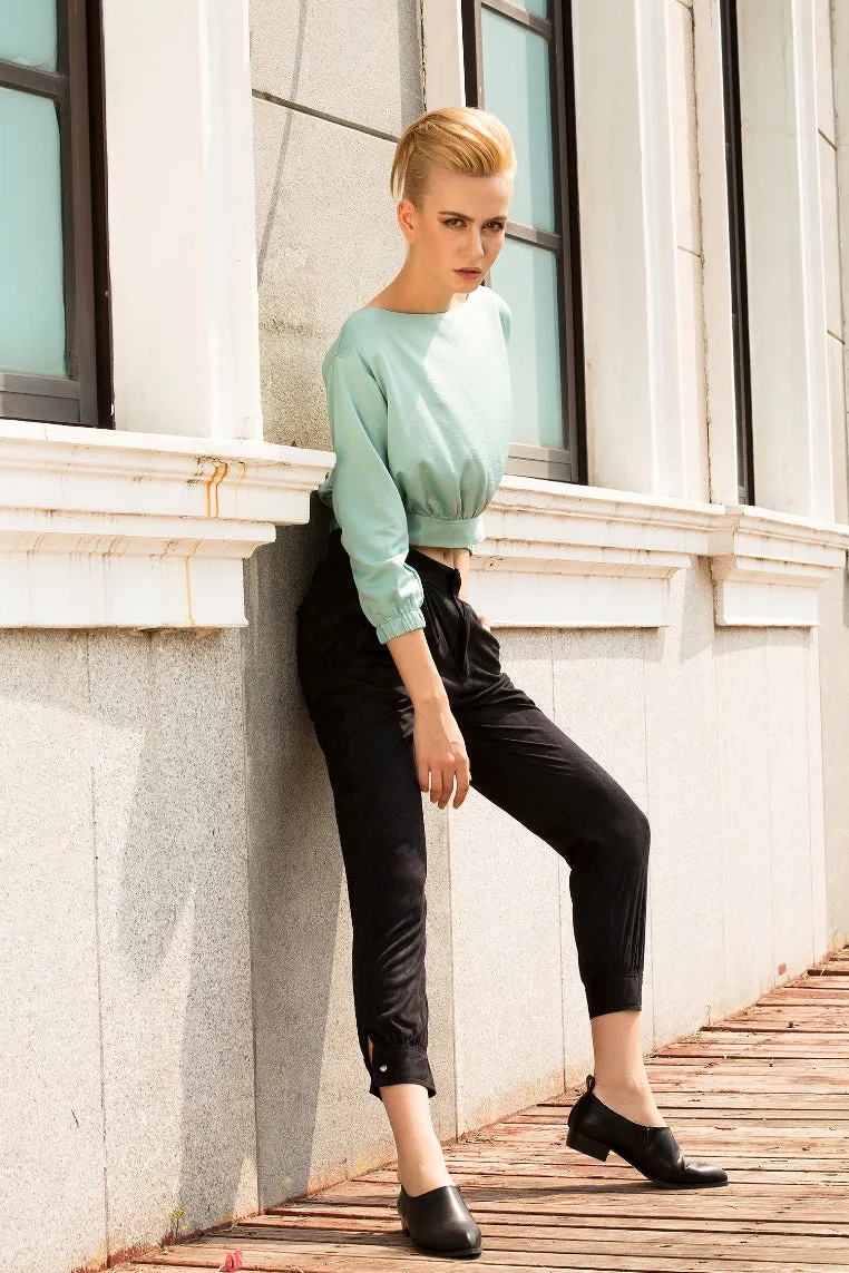 Too cool for work mid-rise Faux suede pants