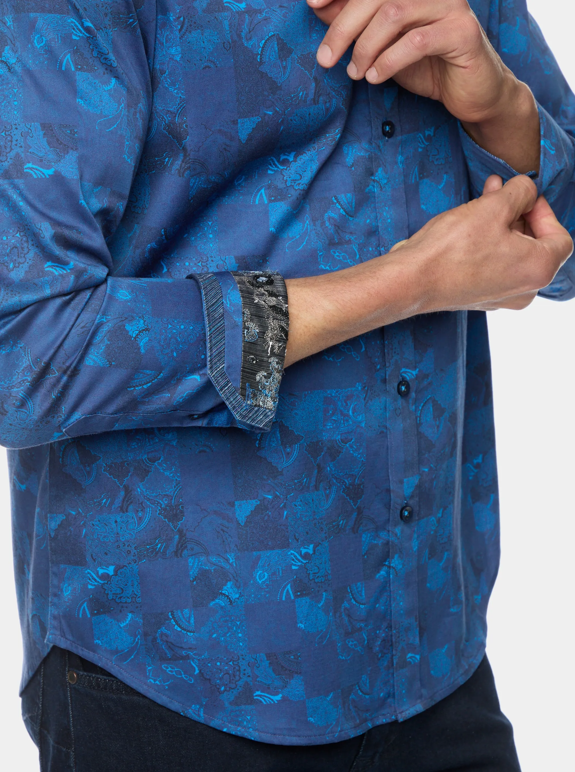 TOURNEAU LONG SLEEVE BUTTON DOWN SHIRT