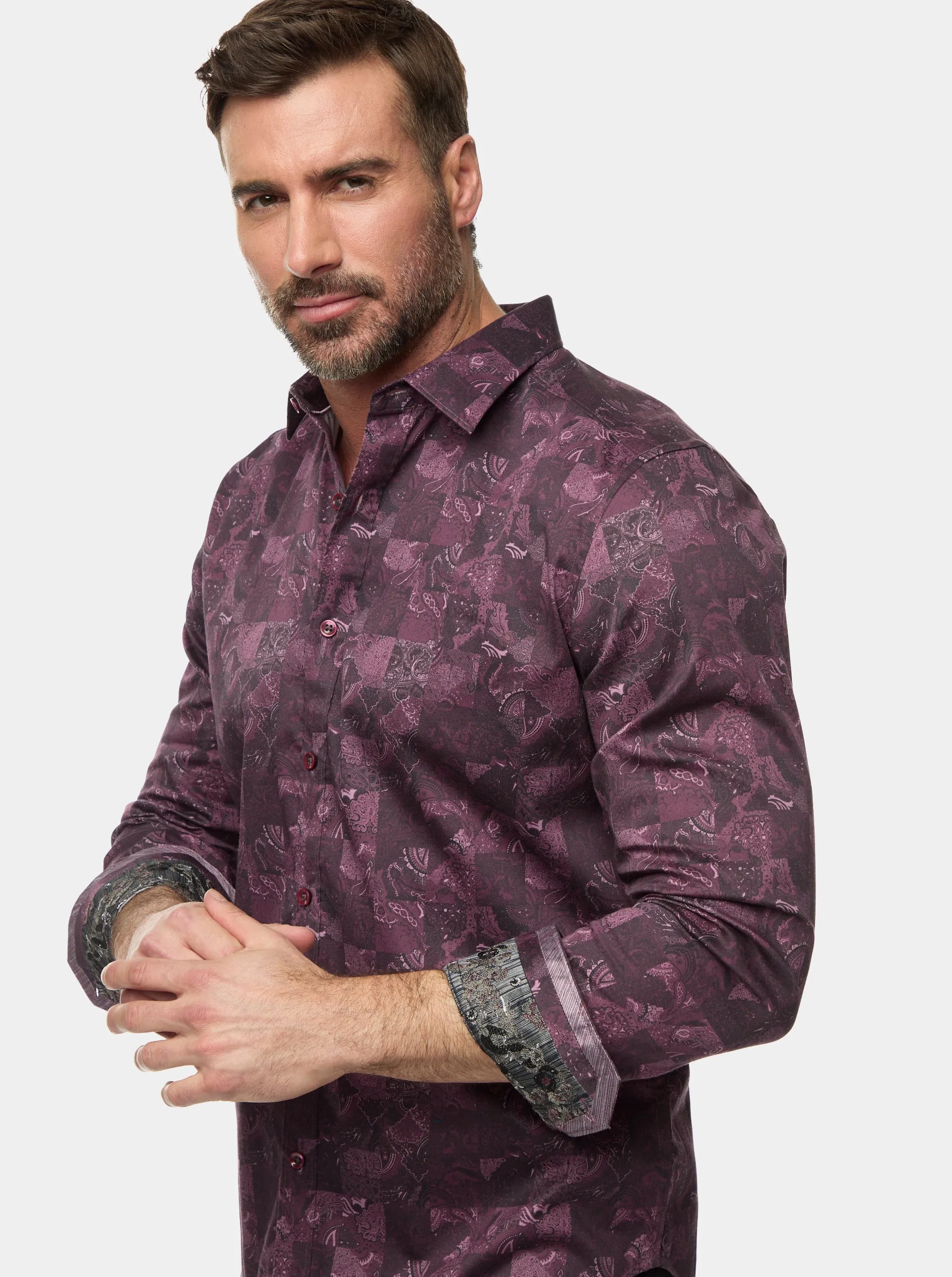 TOURNEAU LONG SLEEVE BUTTON DOWN SHIRT