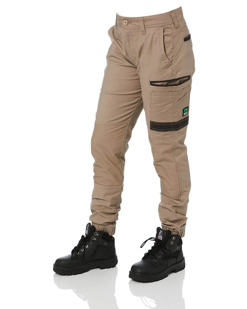 Tradies WP-4W Womens Stretch Cuffed Work Pants Value Pack - Khaki