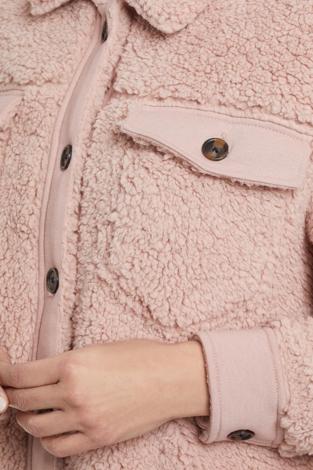 Tribal Faux Sherpa Shacket