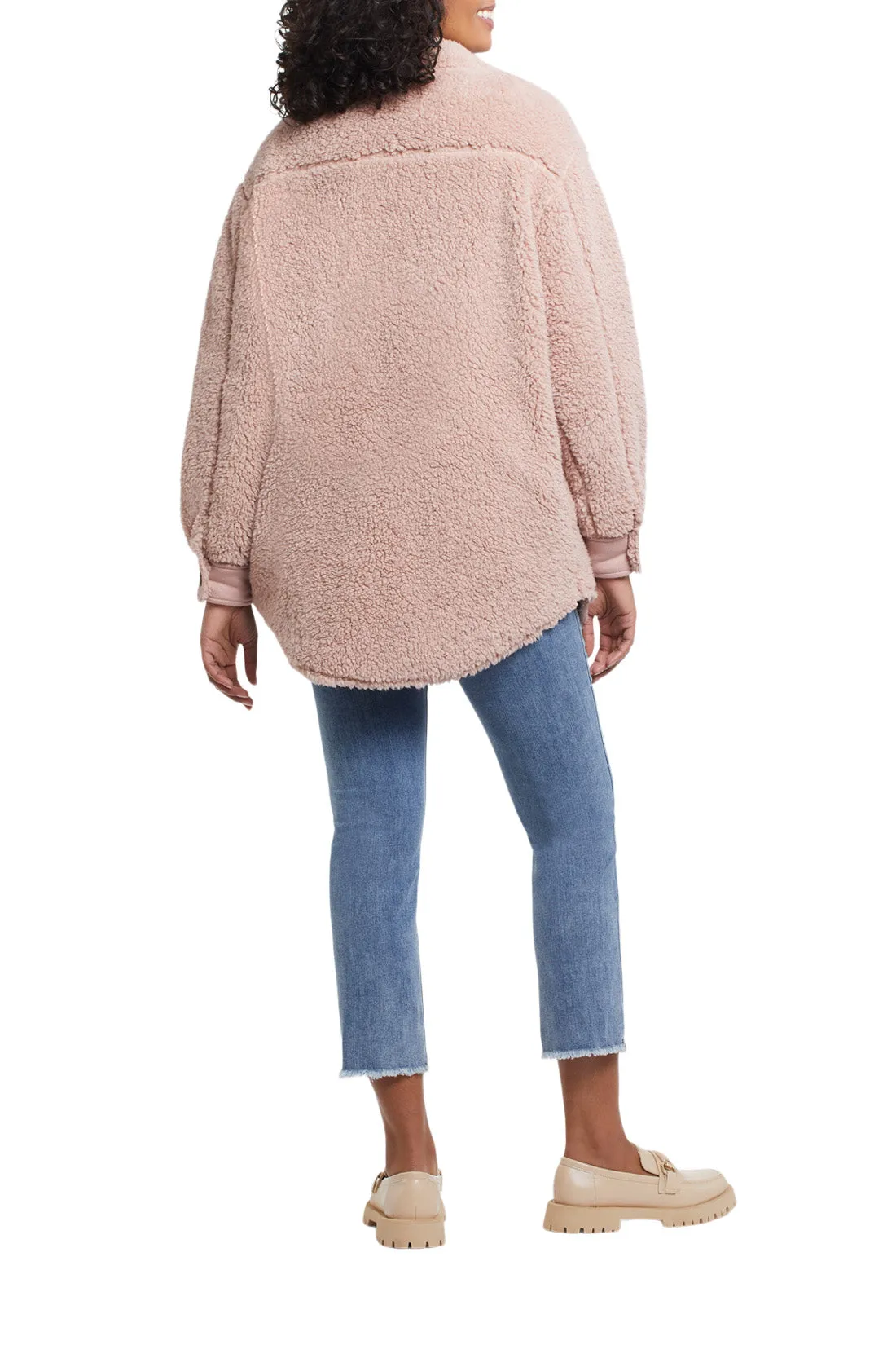 Tribal Faux Sherpa Shacket