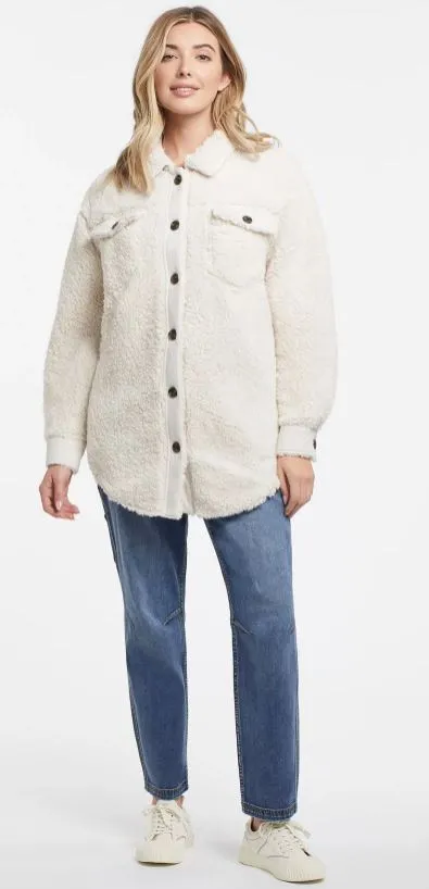 Tribal Faux Sherpa Shacket