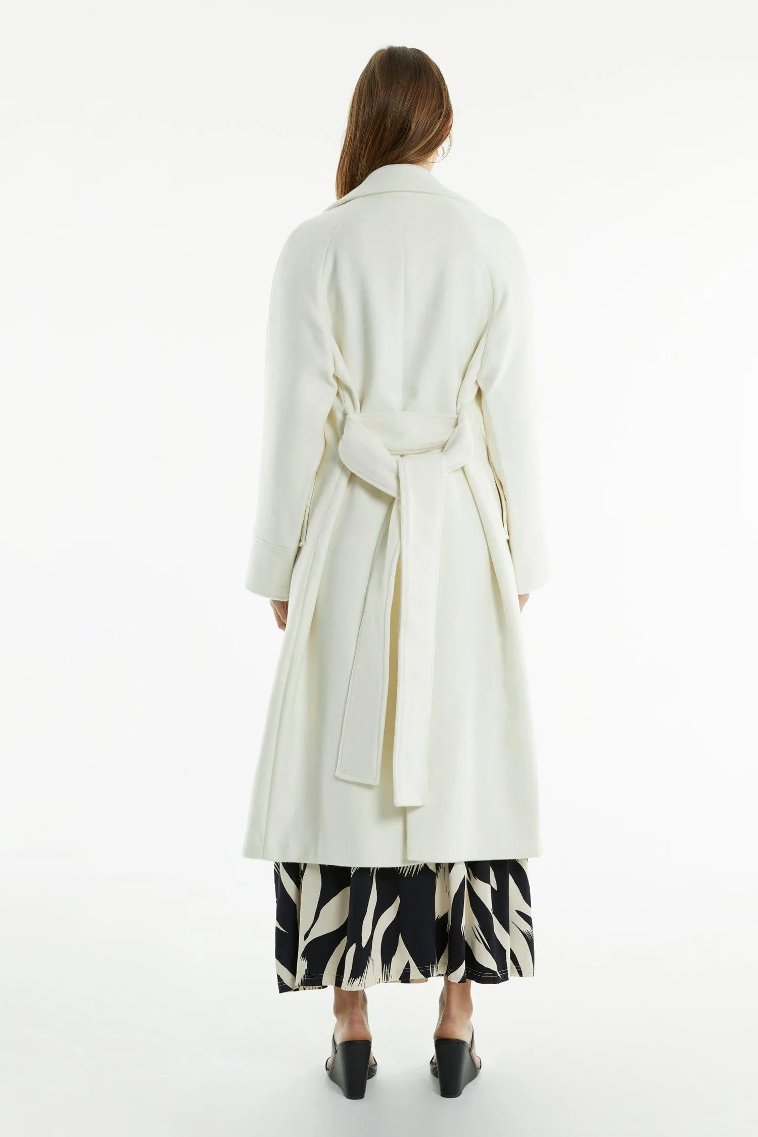 UNCOVER WOOLEN TRENCH COAT | CREAM