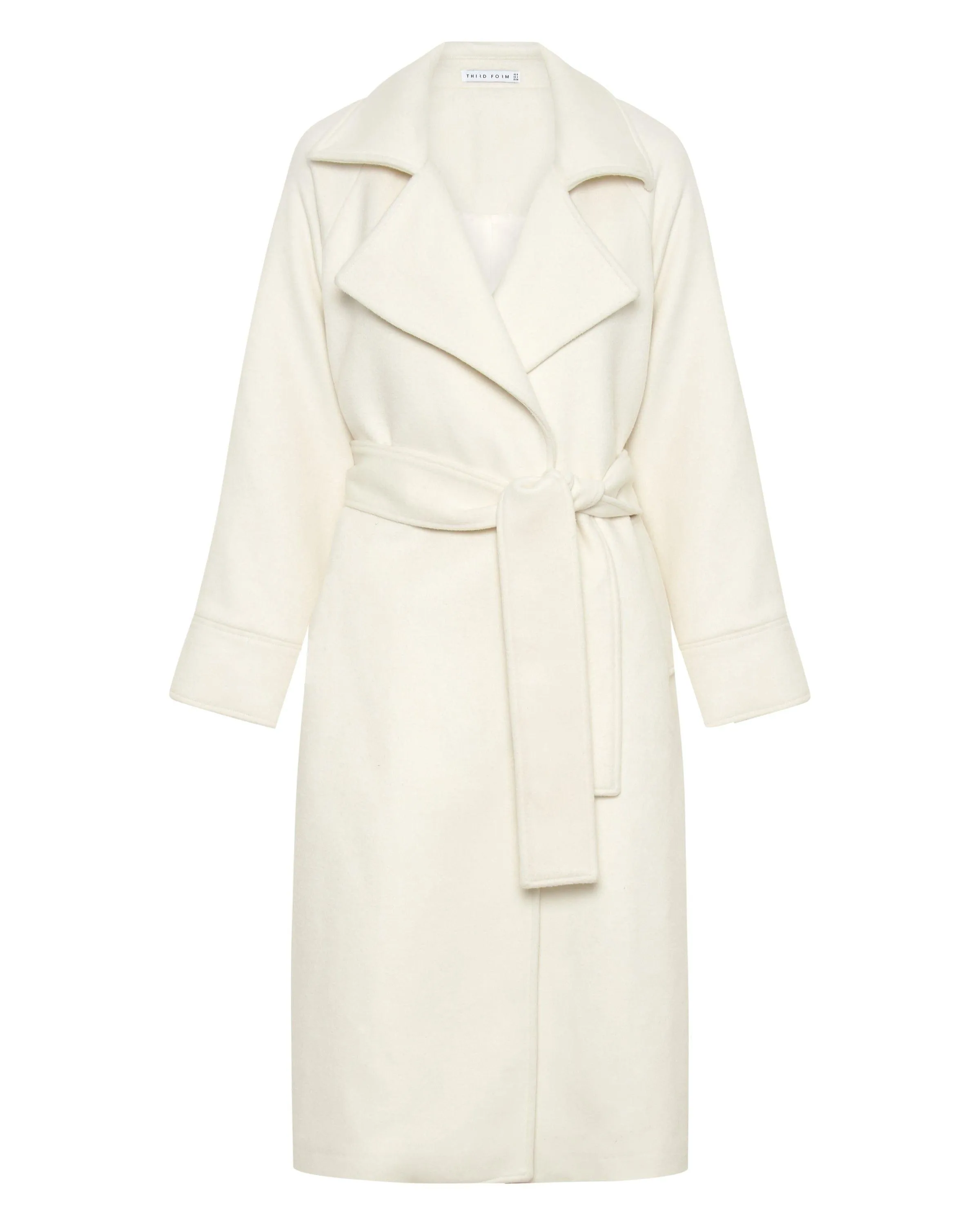 UNCOVER WOOLEN TRENCH COAT | CREAM