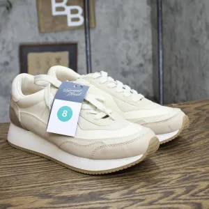 Universal Thread Courtney Sneakers with Memory Foam Insole Light Beige Brown 8M