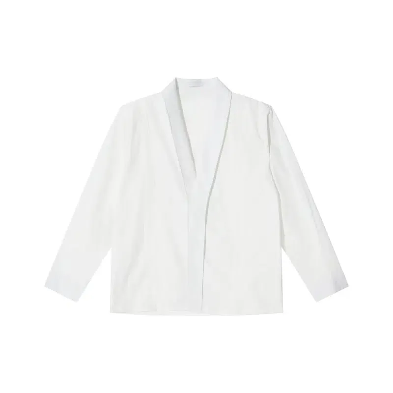 V-Neck Button-Down Shirt