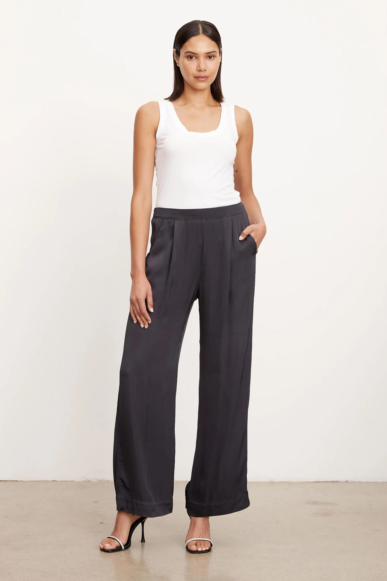 Velvet - Livi Wide Leg Pant in Ash