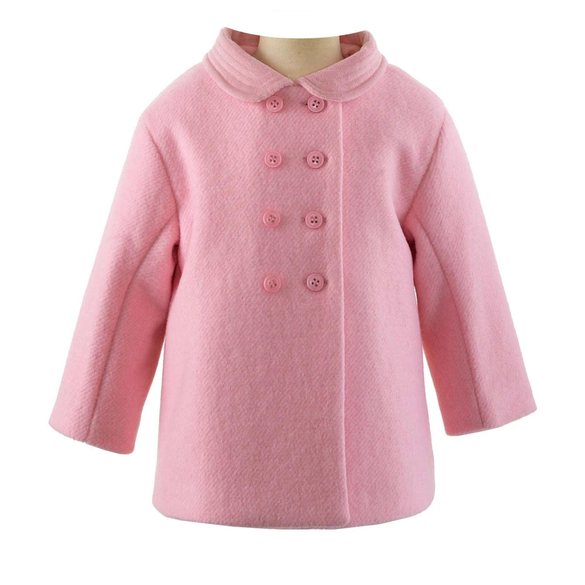 Velvet Trim Pram Coat | Pink or Blue
