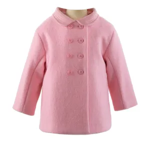 Velvet Trim Pram Coat | Pink or Blue