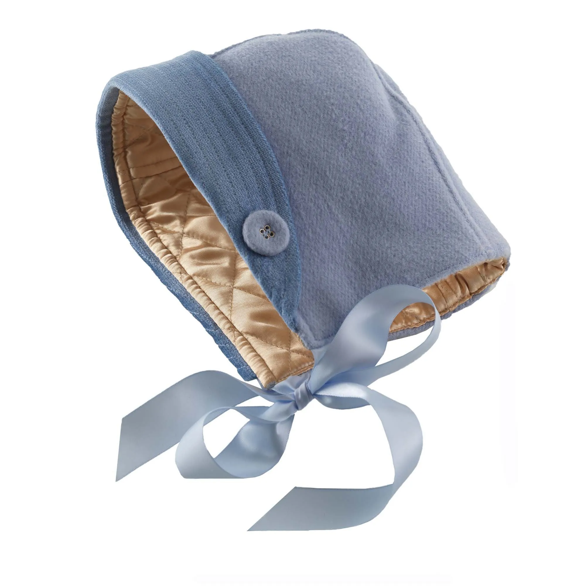 Velvet Trim Pram Coat | Pink or Blue