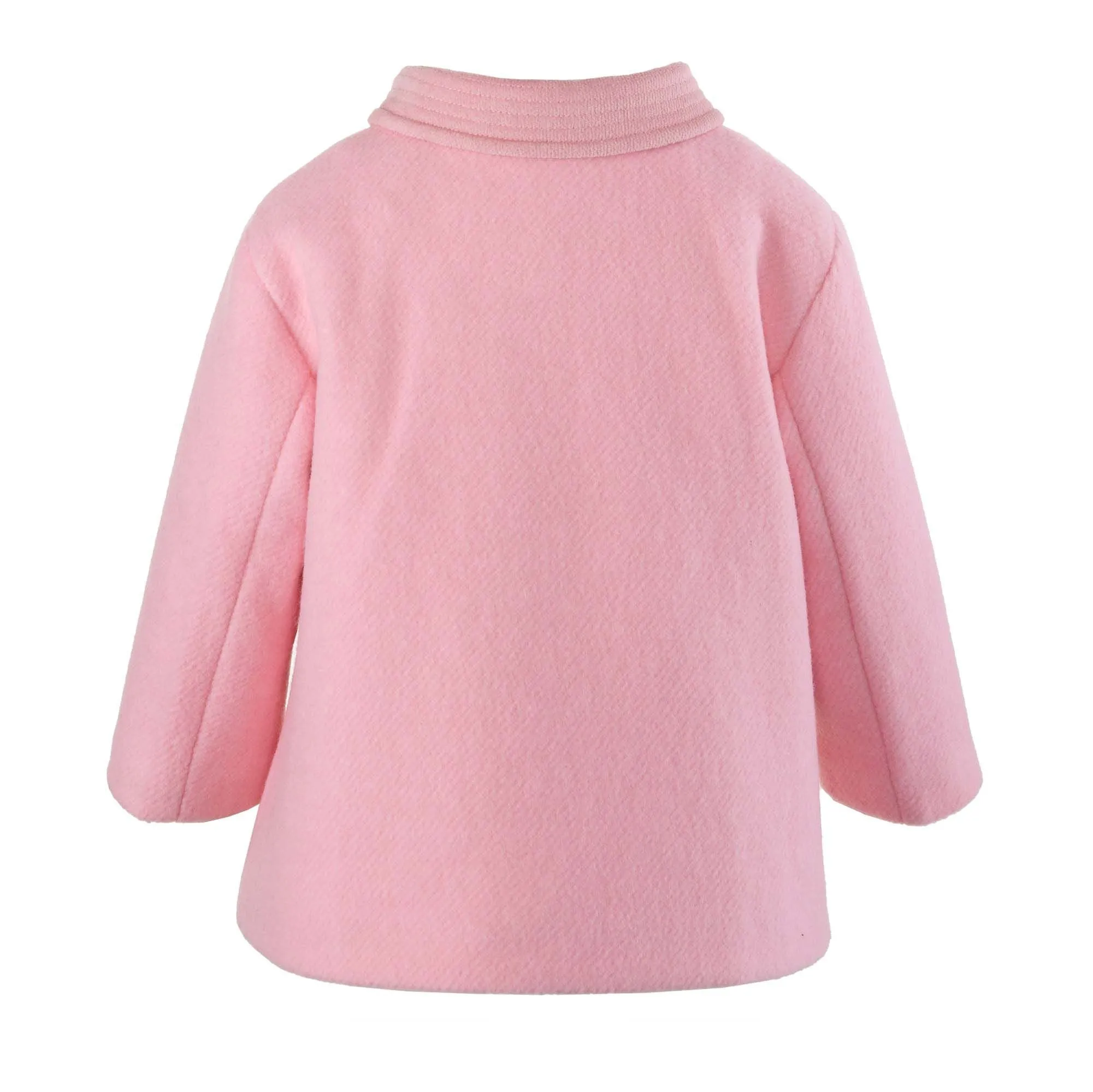 Velvet Trim Pram Coat | Pink or Blue