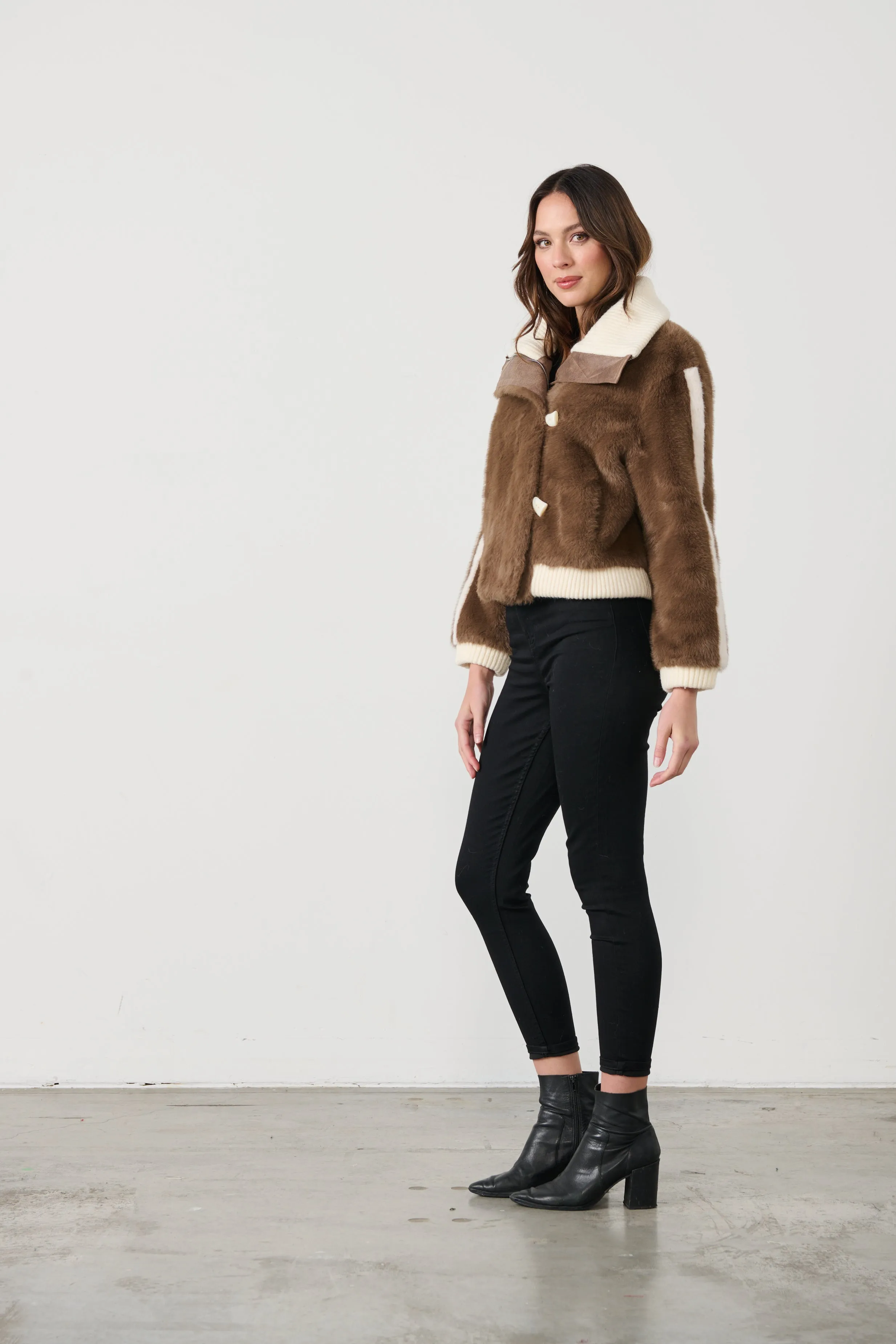 Vera Bomber Jacket - Brown - CJ4