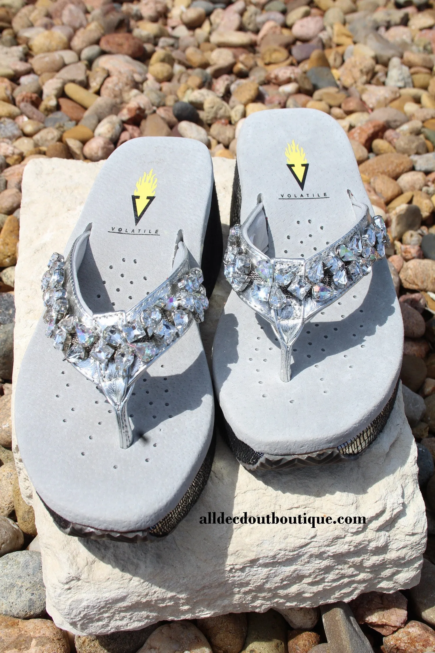 Very Volatile Rock Candy Sandal Silver