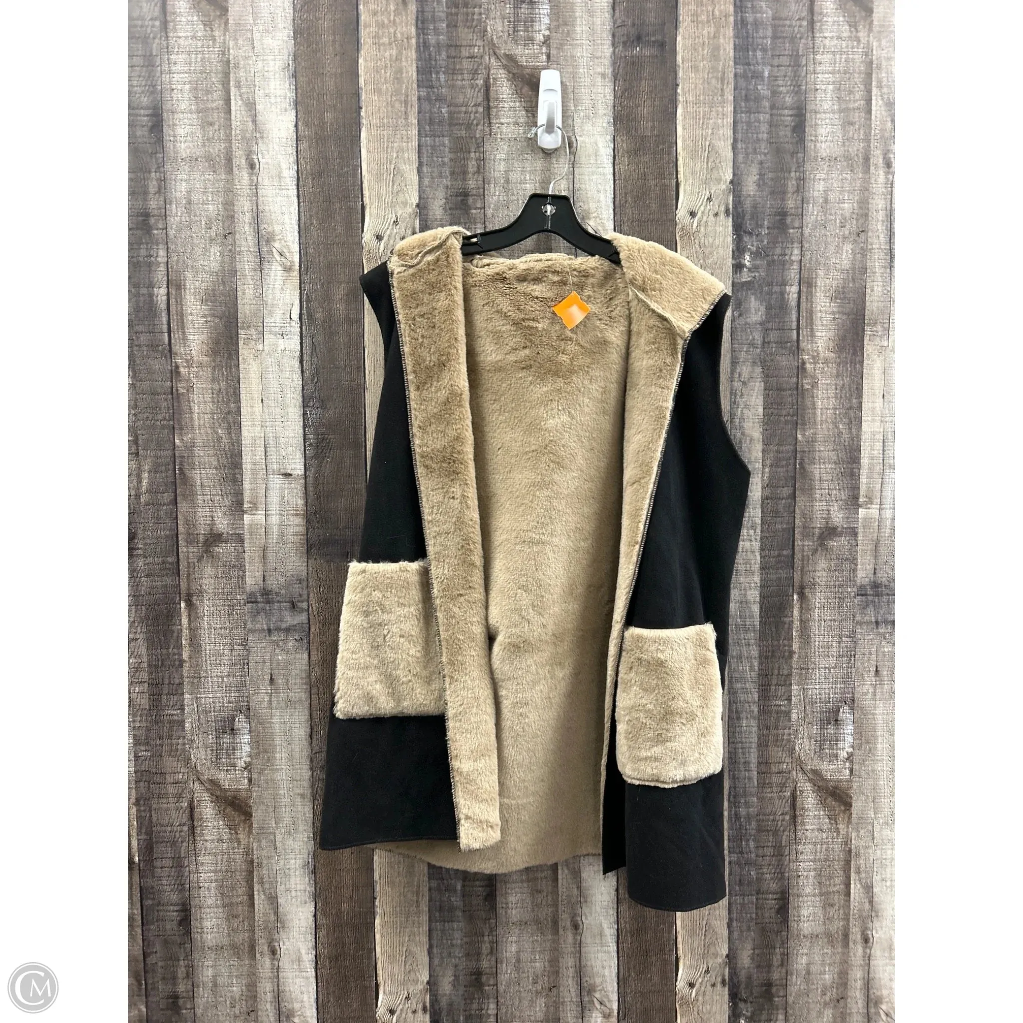 Vest Faux Fur & Sherpa By Cmf In Black, Size: Osfm