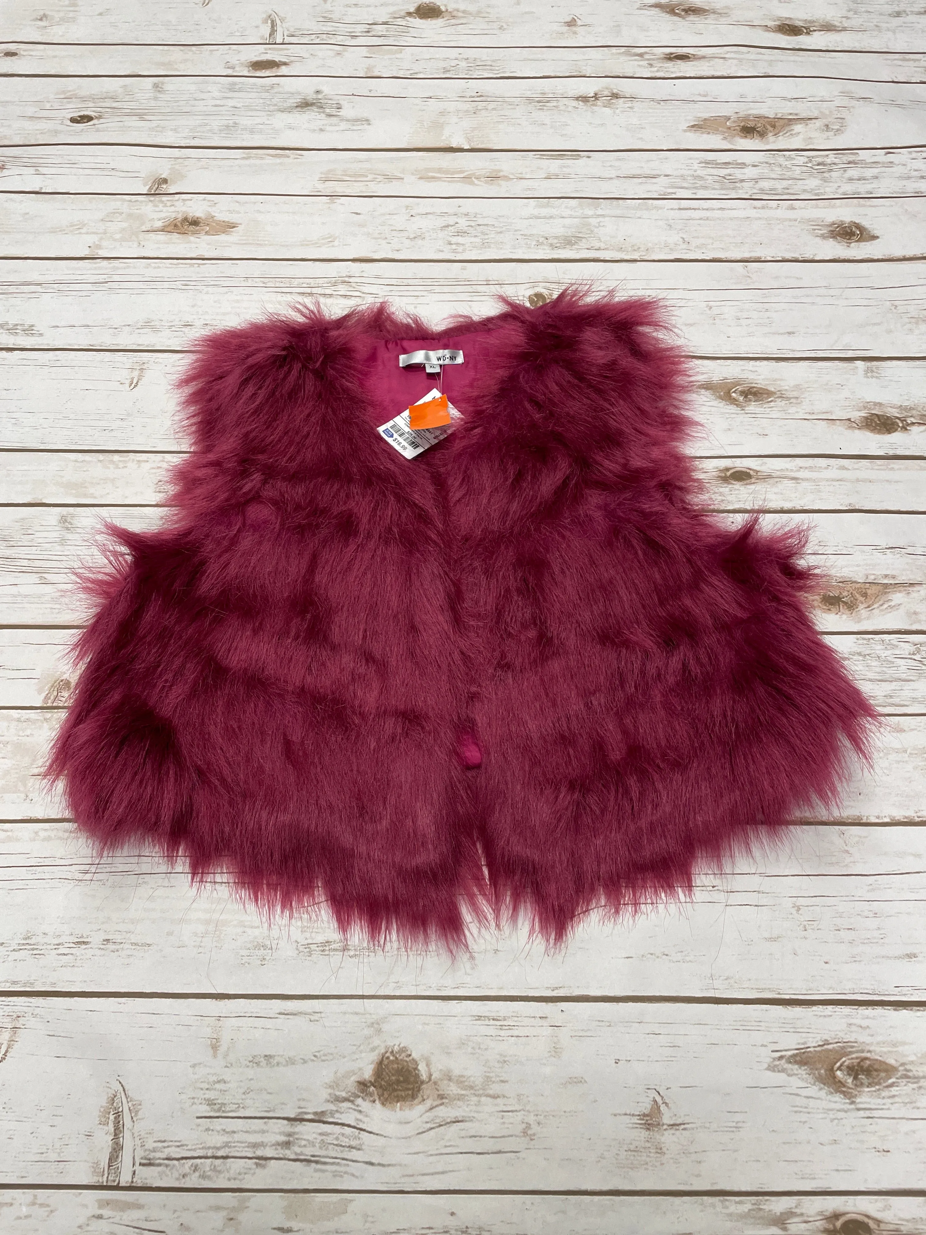 Vest Faux Fur & Sherpa By Wdny In Pink, Size: Xl
