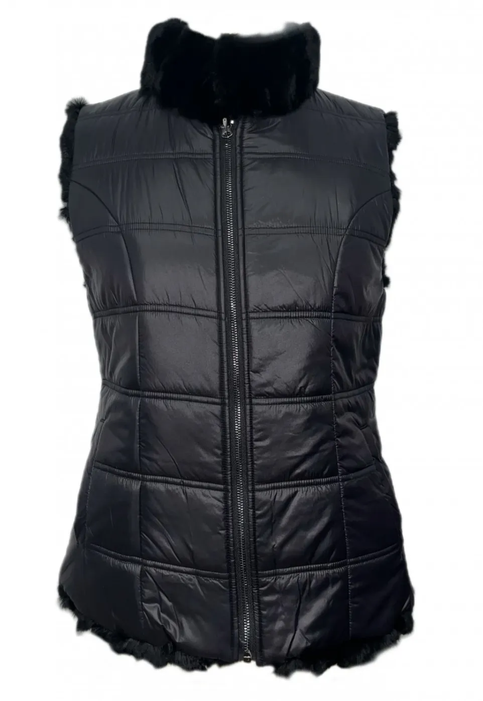 Vest, Reversible Genuine Rex Rabbit Fur - Linda Richards - FK260