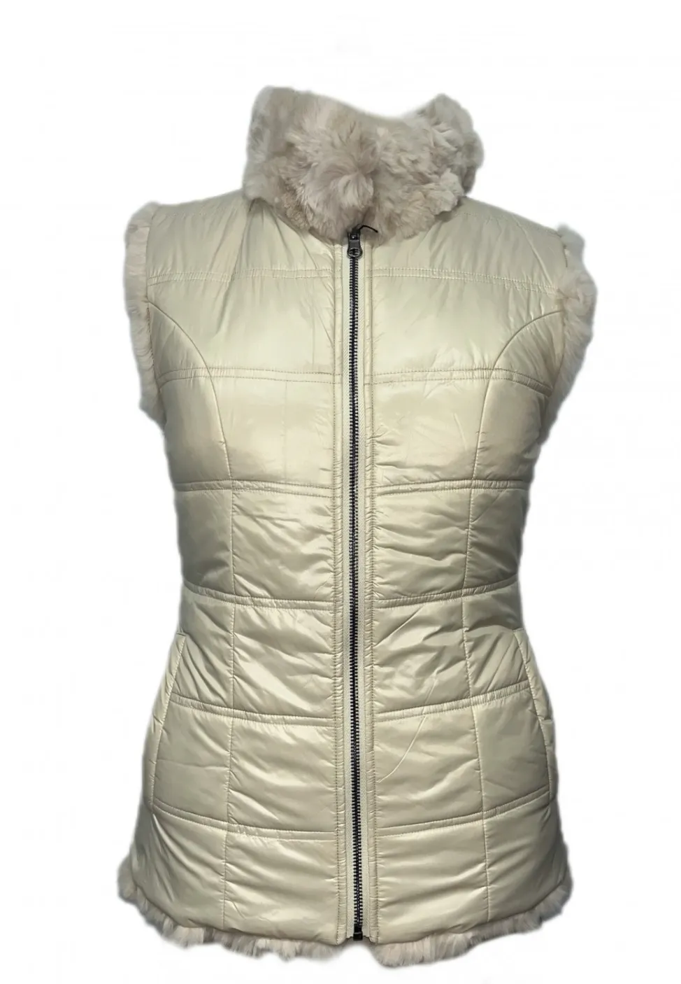 Vest, Reversible Genuine Rex Rabbit Fur - Linda Richards - FK260