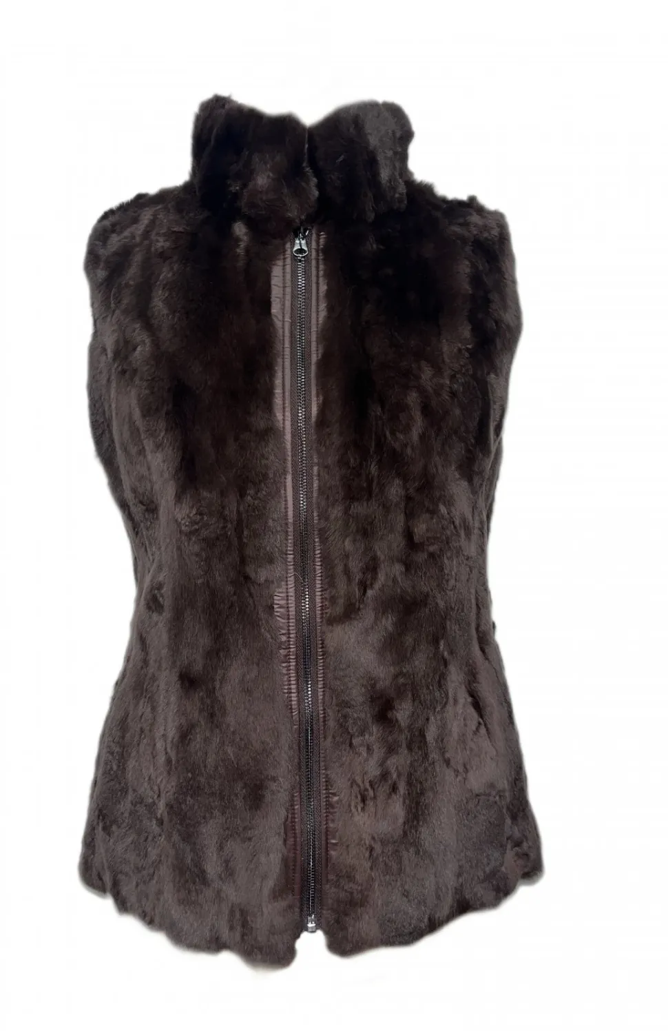Vest, Reversible Genuine Rex Rabbit Fur - Linda Richards - FK260