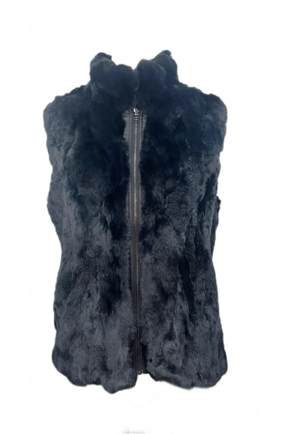 Vest, Reversible Genuine Rex Rabbit Fur - Linda Richards - FK260