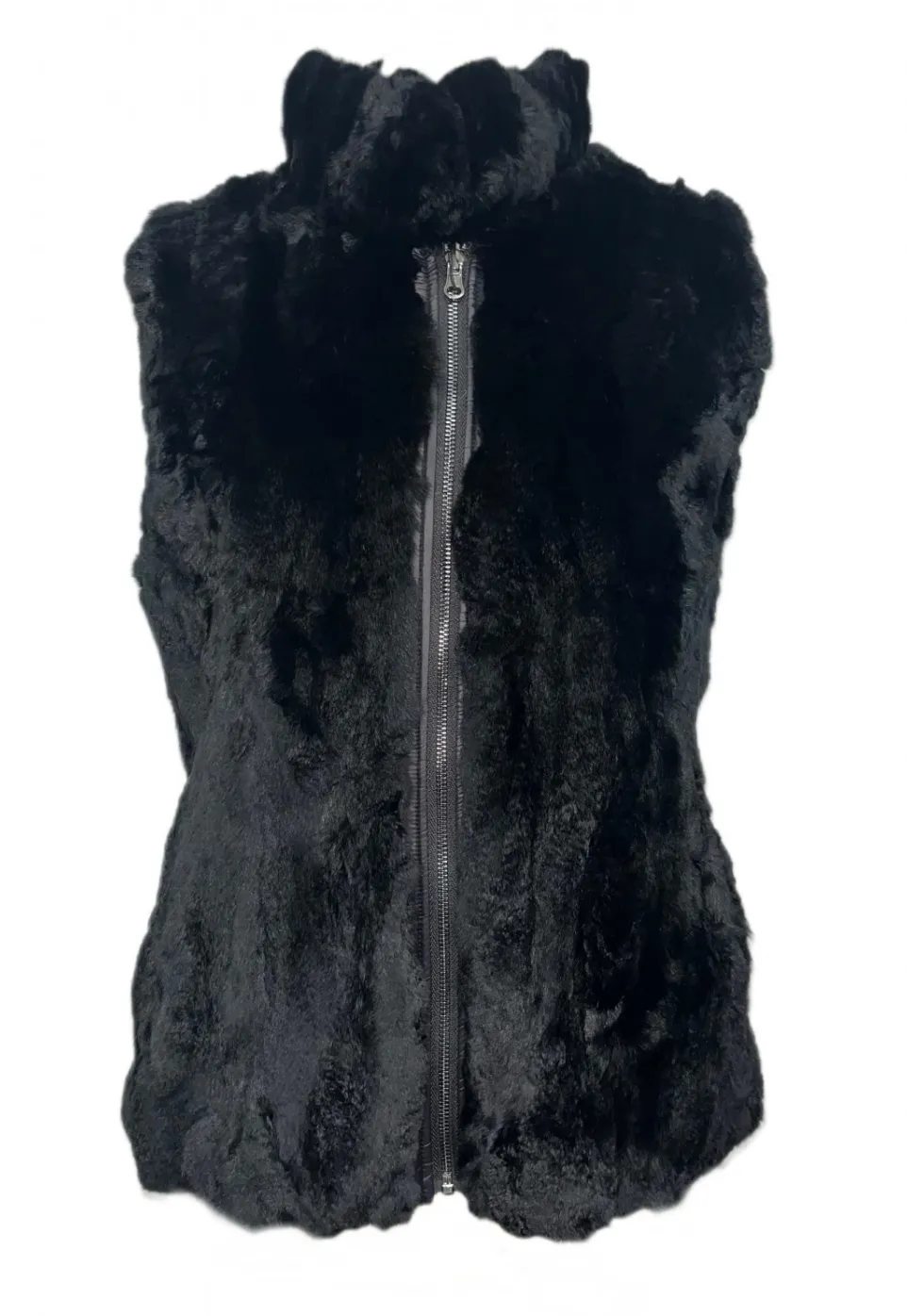 Vest, Reversible Genuine Rex Rabbit Fur - Linda Richards - FK260