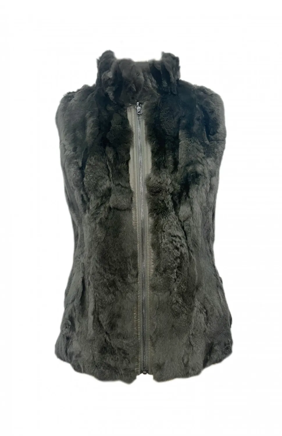 Vest, Reversible Genuine Rex Rabbit Fur - Linda Richards - FK260