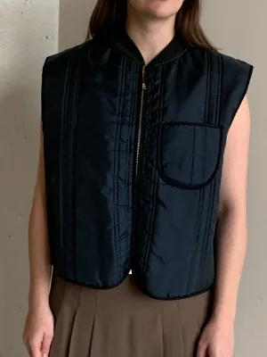 Vintage nylon and shearing vest