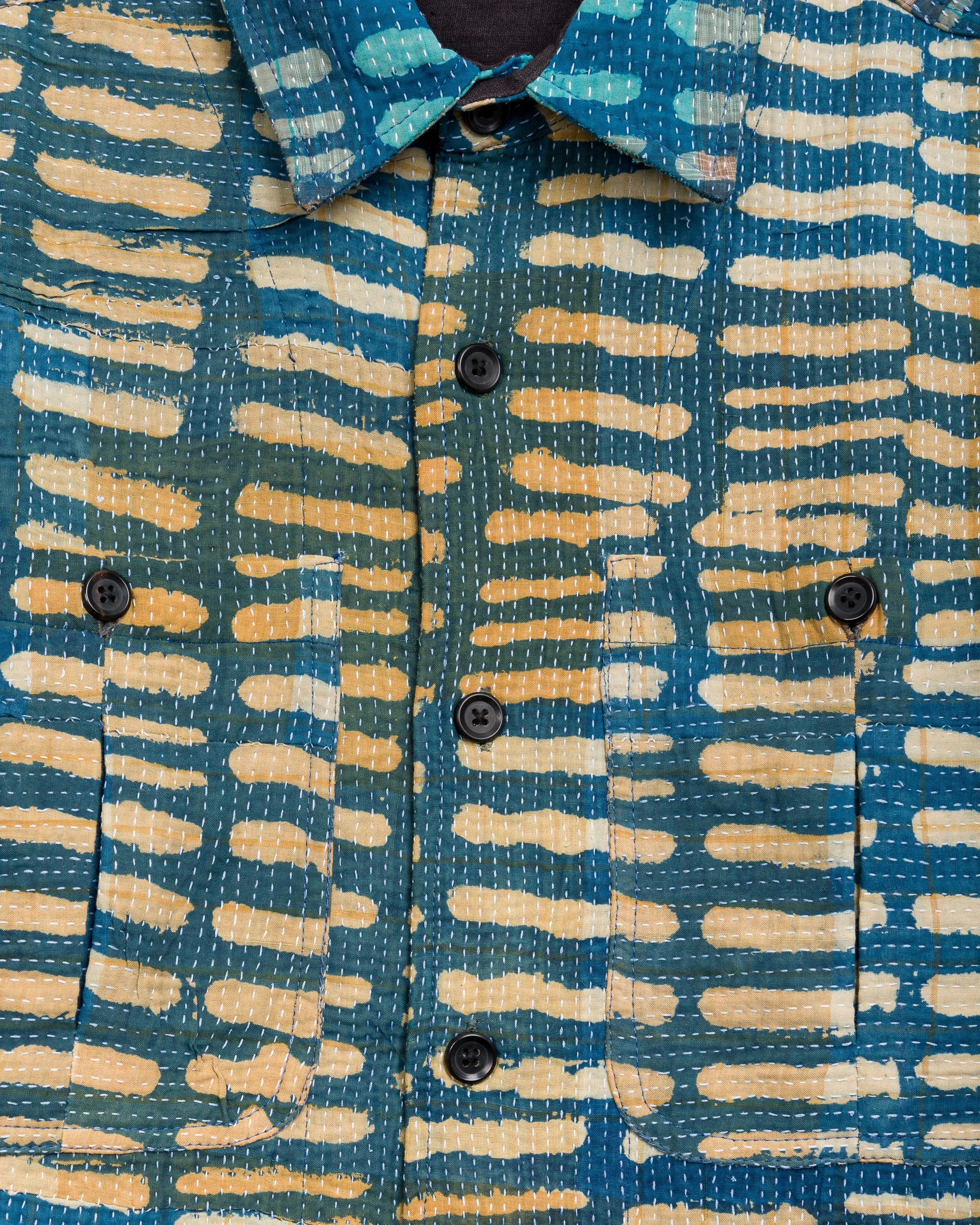 Vivek Overshirt in Quilted Kantha - M