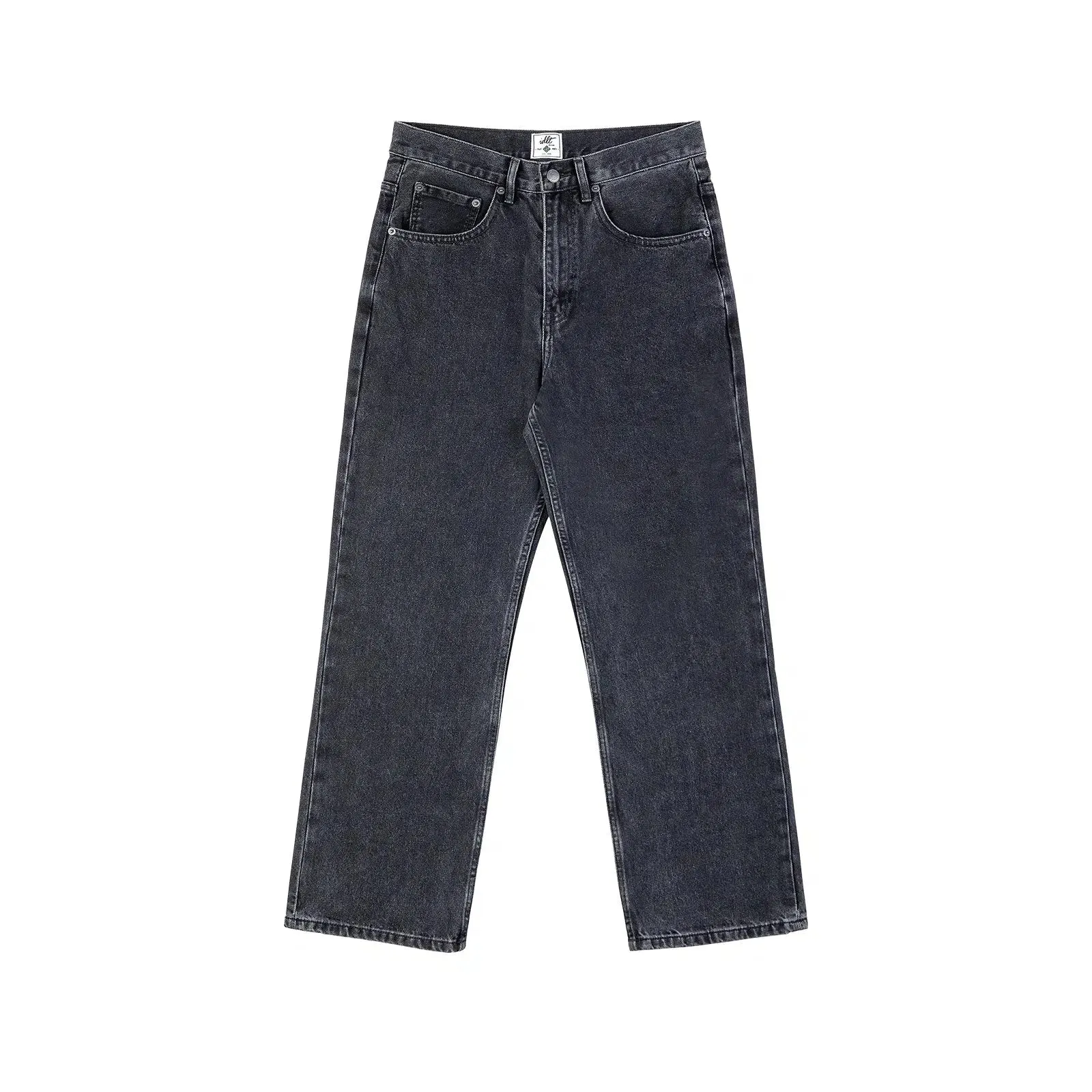 Washed Wide-leg Jeans